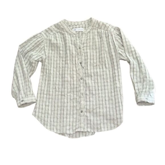 Zara Girls Gray Button Down Shirt(Size 11-12yrs) - Picture 1 of 5